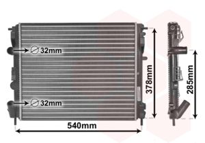 Radiator racire motor DACIA LOGAN MCV (KS_) 1.6 Bifuel Benzina/Autogaz (GPL) 84 cai VAN WEZEL 43002269