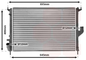 Radiator racire motor DACIA SANDERO 1.4 (BS0C, BS0A, BS0G, BS1F, BS0E) benzina 75 cai VAN WEZEL 43002477