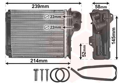Schimbator caldura incalzire habitaclu DACIA DUSTER Autoutilitara/SUV 1.2 TCe 125 4x4 (HSAU) benzina 125 cai VAN WEZEL 43006398