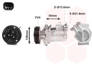 Compresor climatizare DACIA DOKKER Autoutilitara/limuzina spatioasa 1.6 LPG Benzina/Autogaz (GPL) 102 cai VAN WEZEL 4300K495