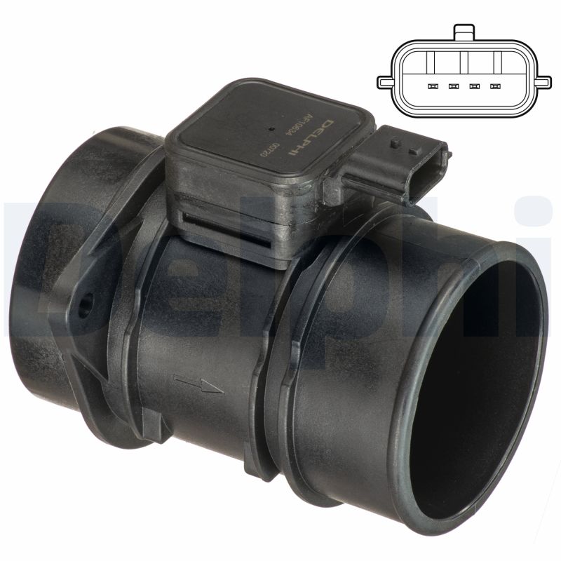 Senzor debit aer DACIA DUSTER (HM_) 1.5 dCi 90 (HMAA) diesel 90 cai DELPHI AF10634-12B1