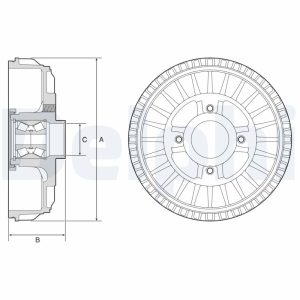 Tambur frana DACIA LODGY (JS_) 1.6 LPG (JSNB) Benzina/Autogaz (GPL) 109 cai DELPHI BFR621