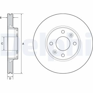 Disc frana DACIA LOGAN MCV II TCe 90 LPG Benzina/Autogaz (GPL) 90 cai DELPHI BG4459C
