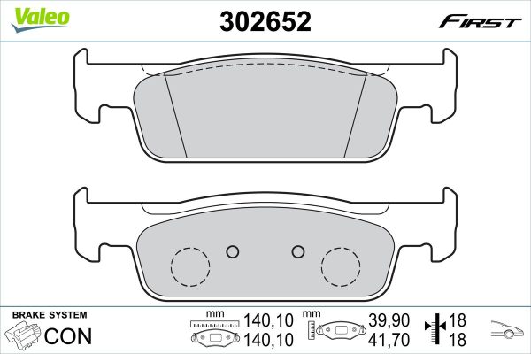 Placute frana DACIA SANDERO II 1.2 benzina 75 cai VALEO 302652