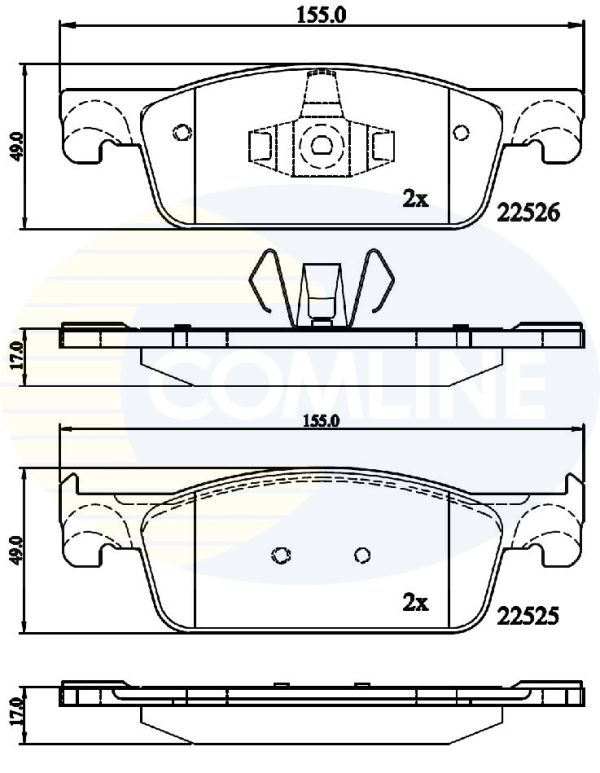 Placute frana DACIA LOGAN II TCe 90 (L8MA, L8M1, L8AC) benzina 90 cai COMLINE CBP02316
