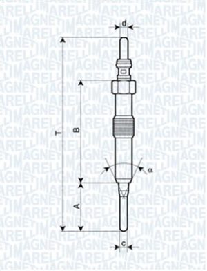 Bujie incandescenta DACIA LODGY (JS_) 1.5 dCi (JSMC, JSAF) diesel 107 cai MAGNETI MARELLI 062900089304