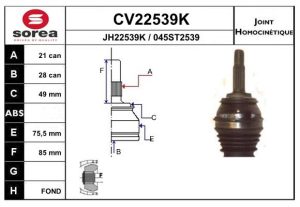 Cap planetara DACIA SANDERO 1.6 LPG Benzina/Autogaz (GPL) 84 cai EAI CV22539K