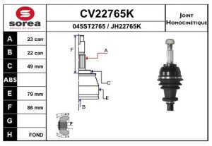 Cap planetara DACIA SANDERO II TCe 90 LPG (B8M1) Benzina/Autogaz (GPL) 90 cai EAI CV22765K