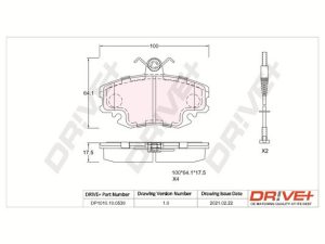 Placute frana DACIA LOGAN (LS_) 1.5 dCi (LS0J, LS0Y) diesel 65 cai DRIVE DP1010.10.0539