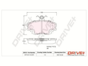 Placute frana DACIA LOGAN (LS_) 1.5 dCi (LS0W) diesel 86 cai DRIVE DP1010.10.0979