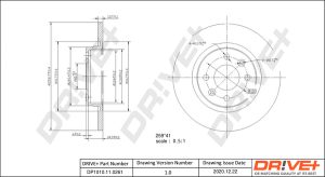 Disc frana DACIA SANDERO II 1.0 SCe 75 (B8JC, B8JD) benzina 73 cai DRIVE DP1010.11.0261
