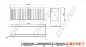 Filtru aer DACIA SANDERO 1.5 dCi diesel 88 cai DRIVE DP1110.10.0542