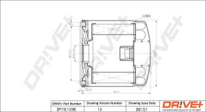 Filtru ulei DACIA SANDERO II 1.5 dCi diesel 90 cai DRIVE DP1110.11.0166