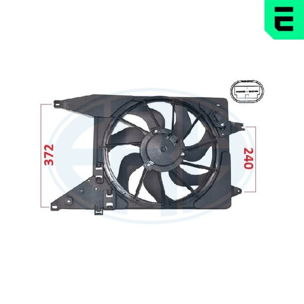 Ventilator radiator DACIA LOGAN (LS_) 1.6 16V (LS09, LS0L, LS0M, LS0P, LS0V, LS18, LS1S, LS1V,... benzina 105 cai ERA 352103