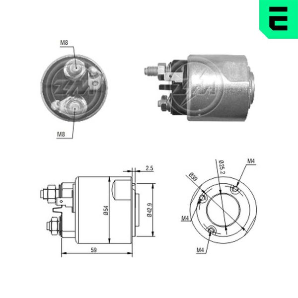 Solenoid electromotor DACIA LOGAN (LS_) 1.6 16V (LS09, LS0L, LS0M, LS0P, LS0V, LS18, LS1S, LS1V,... benzina 105 cai ERA ZM2495