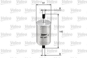 Filtru combustibil DACIA SANDERO II 1.0 SCe 75 (B8JC, B8JD) benzina 73 cai VALEO 587001