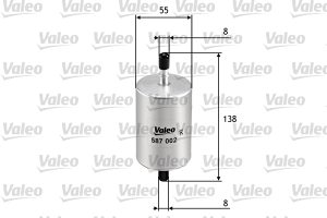 Filtru combustibil DACIA SANDERO II 1.2 benzina 73 cai VALEO 587002
