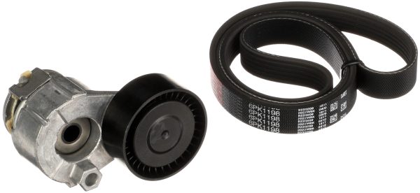 Set curea transmisie cu caneluri DACIA LOGAN (LS_) 1.5 dCi (LS0K) diesel 68 cai GATES K016PK1198