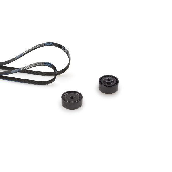 Set curea transmisie cu caneluri DACIA LOGAN (LS_) 1.2 16V (LS1N, LS02, BS02) benzina 75 cai GATES K053PK753