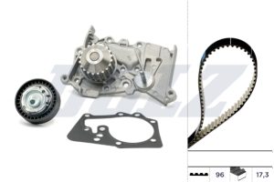 Set pompa apa + curea dintata DACIA LOGAN (LS_) 1.6 (LSOB, LSOD, LSOF, LSOH) benzina 87 cai DOLZ KD085