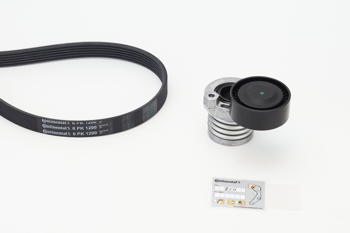 Set curea transmisie cu caneluri DACIA LODGY (JS_) 1.5 dCi diesel 109 cai CONTITECH 6PK1200K3