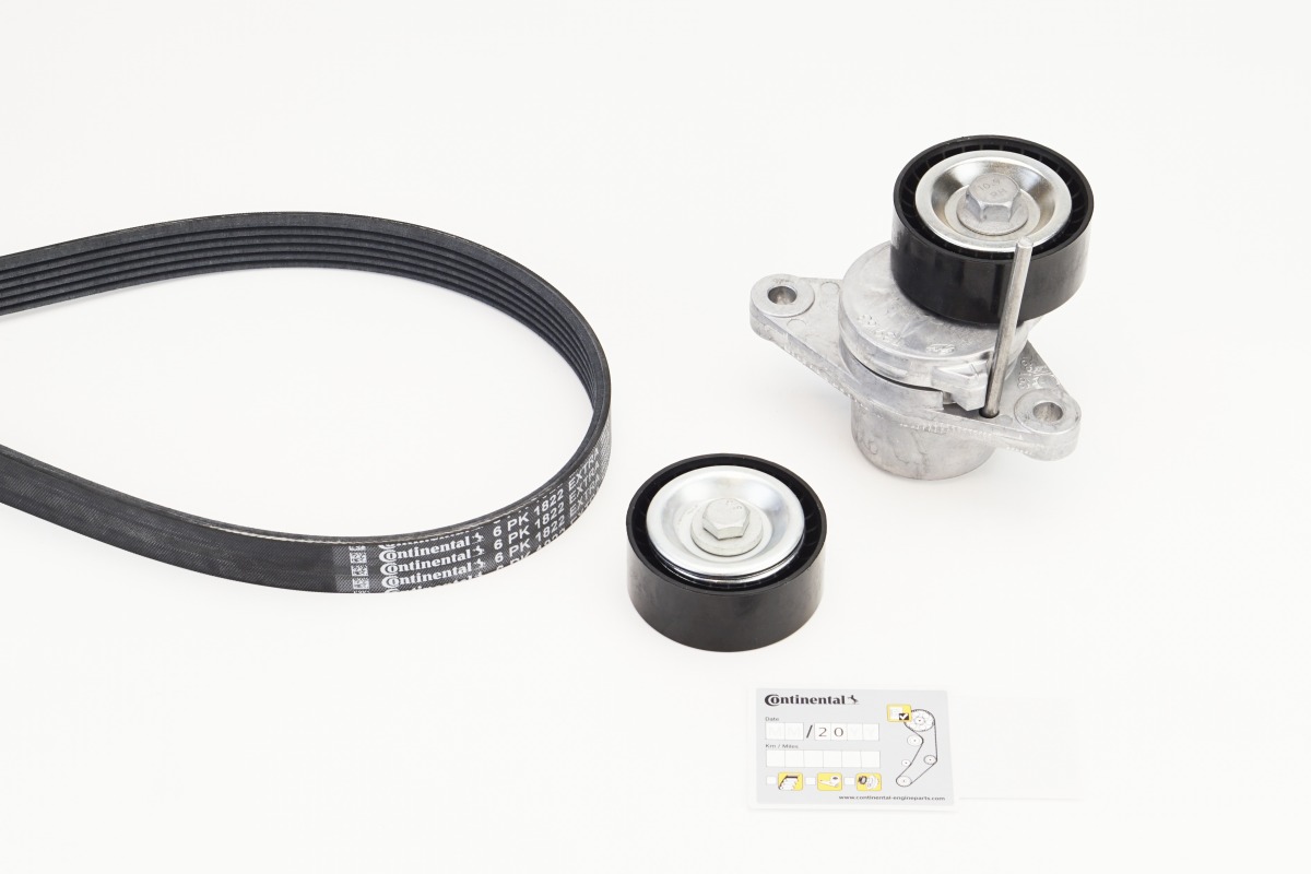 Set curea transmisie cu caneluri DACIA LODGY (JS_) 1.6 LPG Benzina/Autogaz (GPL) 83 cai CONTITECH 6PK1822 EXTRA K1