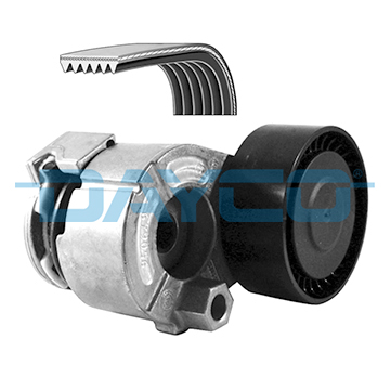 Set curea transmisie cu caneluri DACIA LOGAN (LS_) 1.6 16V (LS09, LS0L, LS0M, LS0P, LS0V, LS18, LS1S, LS1V,... benzina 105 cai DAYCO KPV149