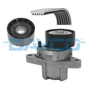 Set curea transmisie cu caneluri DACIA LOGAN (LS_) 1.6 (LSOB, LSOD, LSOF, LSOH) benzina 87 cai DAYCO KPV173