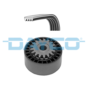 Set curea transmisie cu caneluri DACIA LOGAN (LS_) 1.2 16V (LS1N, LS02, BS02) benzina 75 cai DAYCO KPV213