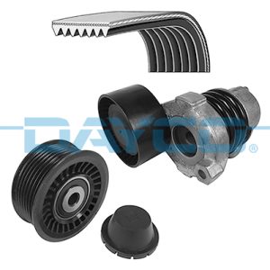 Set curea transmisie cu caneluri DACIA DUSTER Autoutilitara/SUV 1.2 TCe 125 4x4 (HSAU) benzina 125 cai DAYCO KPV390