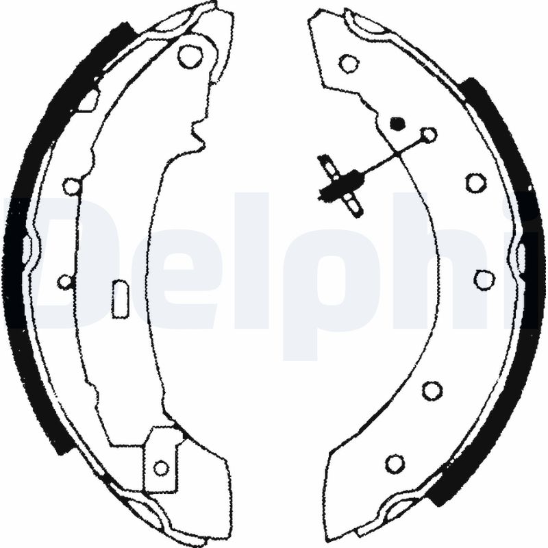 Set saboti frana DACIA LOGAN (LS_) 1.6 16V (LS09, LS0L, LS0M, LS0P, LS0V, LS18, LS1S, LS1V,... benzina 105 cai DELPHI LS1717