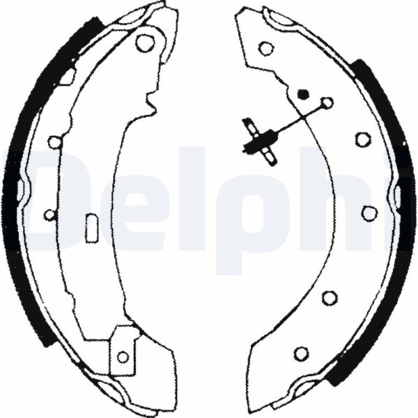 Set saboti frana DACIA SANDERO 1.4 (BS0C, BS0A, BS0G, BS1F, BS0E) benzina 75 cai DELPHI LS1717