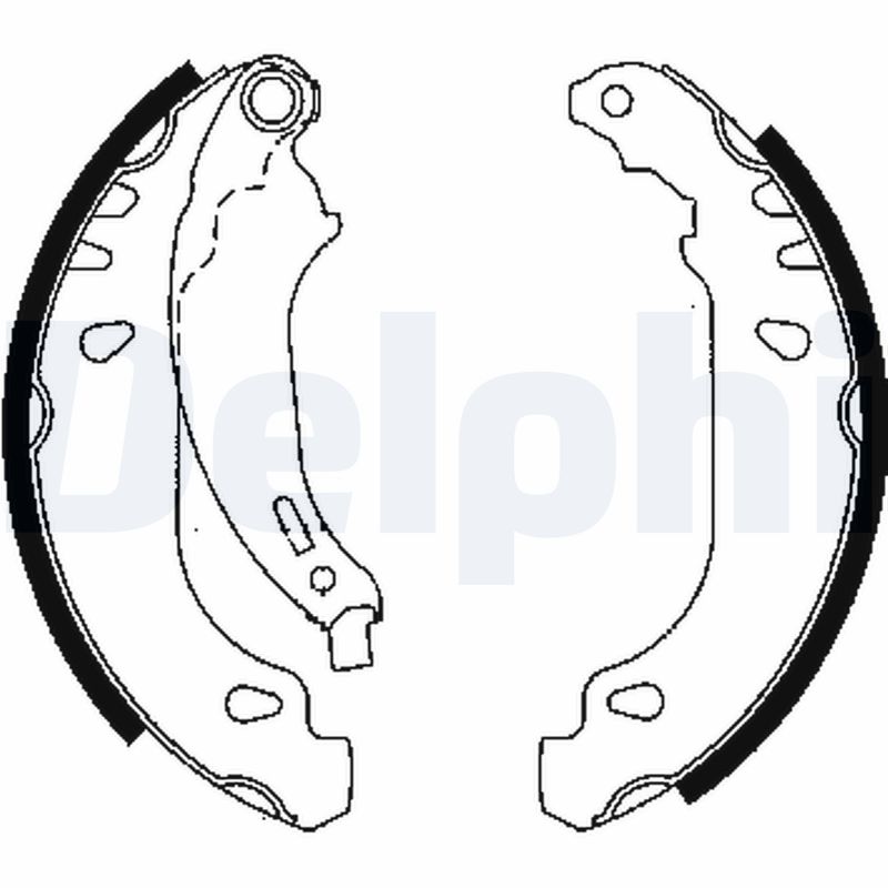 Set saboti frana DACIA SANDERO 1.4 (BS0C, BS0A, BS0G, BS1F, BS0E) benzina 75 cai DELPHI LS1844