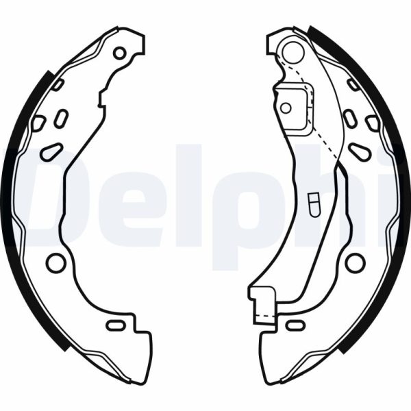 Set saboti frana DACIA SANDERO 1.6 Hi-Flex (BS1H) Benzina/Etanol 87 cai DELPHI LS1929