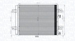Condensator climatizare DACIA LOGAN (LS_) 1.4 MPI LPG (LS0C) Benzina/Autogaz (GPL) 75 cai MAGNETI MARELLI 350203765000
