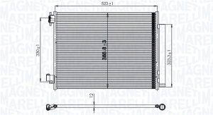 Condensator climatizare DACIA DOKKER microbus (KE_) 1.5 Blue dCi 95 (KEJL) diesel 95 cai MAGNETI MARELLI 350203823000