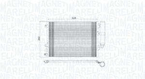Condensator climatizare DACIA LOGAN MCV (KS_) 1.6 (KS0B, KS0D, KS0F) benzina 87 cai MAGNETI MARELLI 350203893000