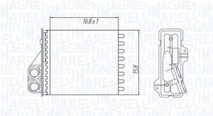 Schimbator caldura incalzire habitaclu DACIA DUSTER (HS_) 1.6 16V LPG Benzina/Autogaz (GPL) 105 cai MAGNETI MARELLI 350218479000