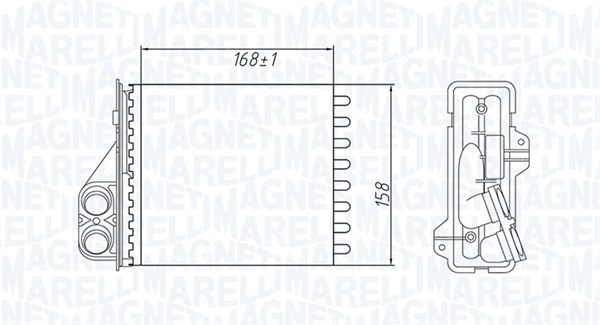 Schimbator caldura incalzire habitaclu DACIA DUSTER (HS_) 1.6 16V LPG Benzina/Autogaz (GPL) 105 cai MAGNETI MARELLI 350218479000