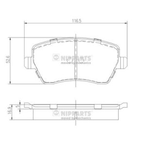 Placute frana DACIA LOGAN MCV (KS_) 1.5 dCi (KS04) diesel 88 cai NIPPARTS J3601085