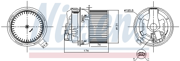 Ventilator habitaclu DACIA DUSTER (HM_) 1.3 TCe 150 (HMM3) benzina 150 cai NISSENS 87593