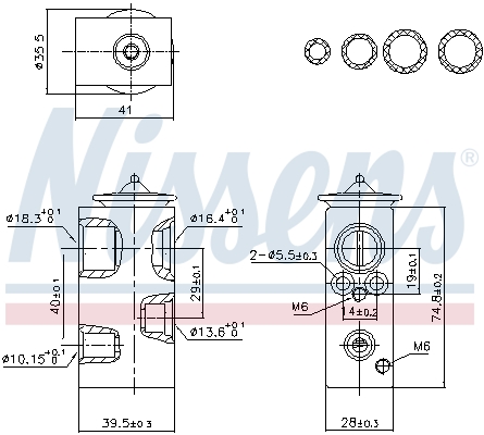 Supapa expansiune clima DACIA LOGAN II 1.2 LPG Benzina/Autogaz (GPL) 72 cai NISSENS 999438