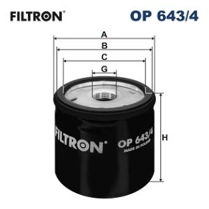 Filtru ulei DACIA LOGAN MCV (KS_) 1.5 dCi (KS04) diesel 75 cai FILTRON OP 643/4