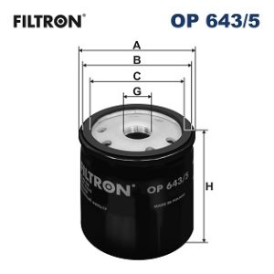 Filtru ulei DACIA LODGY (JS_) 1.5 dCi (JSMC, JSAF) diesel 107 cai FILTRON OP 643/5