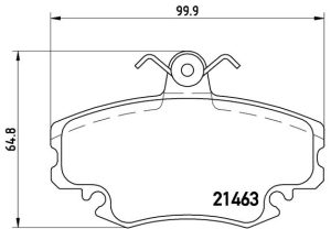 Placute frana DACIA LOGAN (LS_) 1.5 dCi (LS0W) diesel 86 cai BREMBO P 68 038