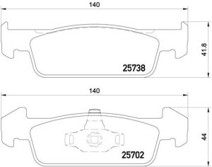 Placute frana DACIA LOGAN MCV II 1.6 benzina 84 cai BREMBO P 68 060