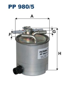Filtru combustibil DACIA LOGAN MCV (KS_) 1.5 dCi (KS0K) diesel 68 cai FILTRON PP 980/5