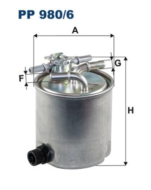 Filtru combustibil DACIA LOGAN (LS_) 1.5 dCi (LS0K) diesel 68 cai FILTRON PP 980/6