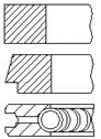 Set segmenti piston DACIA LOGAN pick-up (US_) 1.5 dCi (US00, US0J, US0Y) diesel 65 cai FAI AUTOPARTS PR33-000
