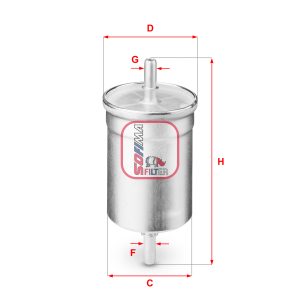 Filtru combustibil DACIA LOGAN MCV II TCe 90 (K8M1, K8MA, K8AC) benzina 90 cai SOFIMA S 1710 B
